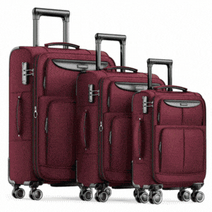 SHOWKOO Luggage Sets 3pcs Softside Expandable Lightweight